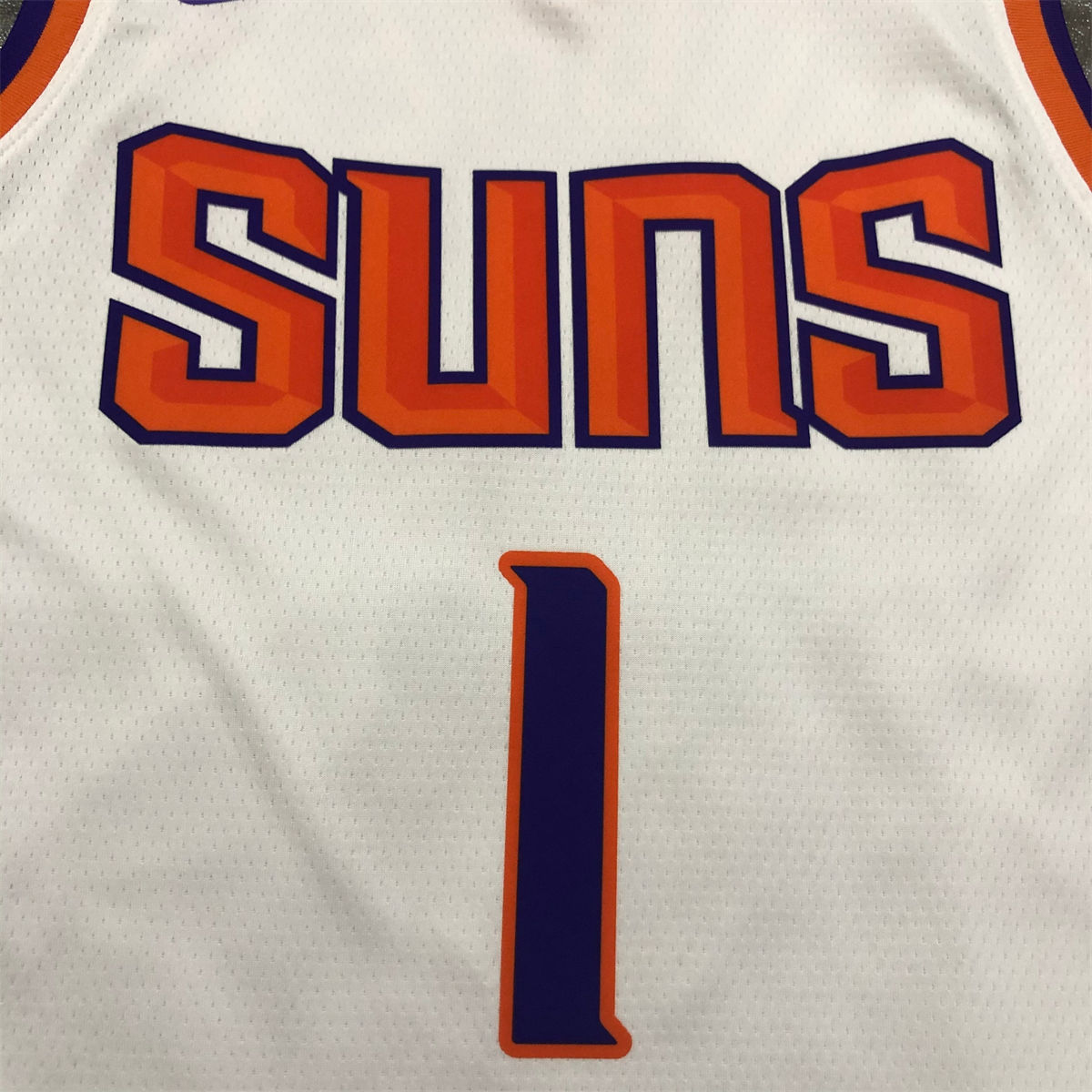 NBA Phoenix Suns V-Neck White jersey BOOKER#1 S-XXL