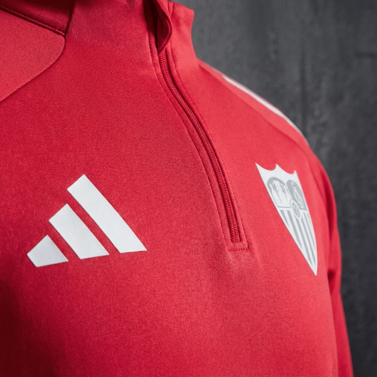 2025/26 Sevilla Half-Pull long Sleeve Red Hoodie