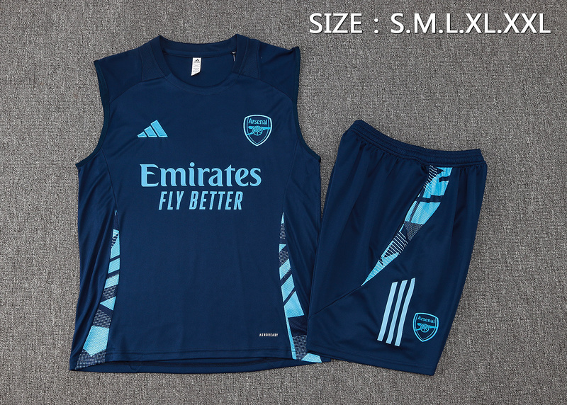 24/25 Arsenal Royal blue Training Set Shirt and Shorts