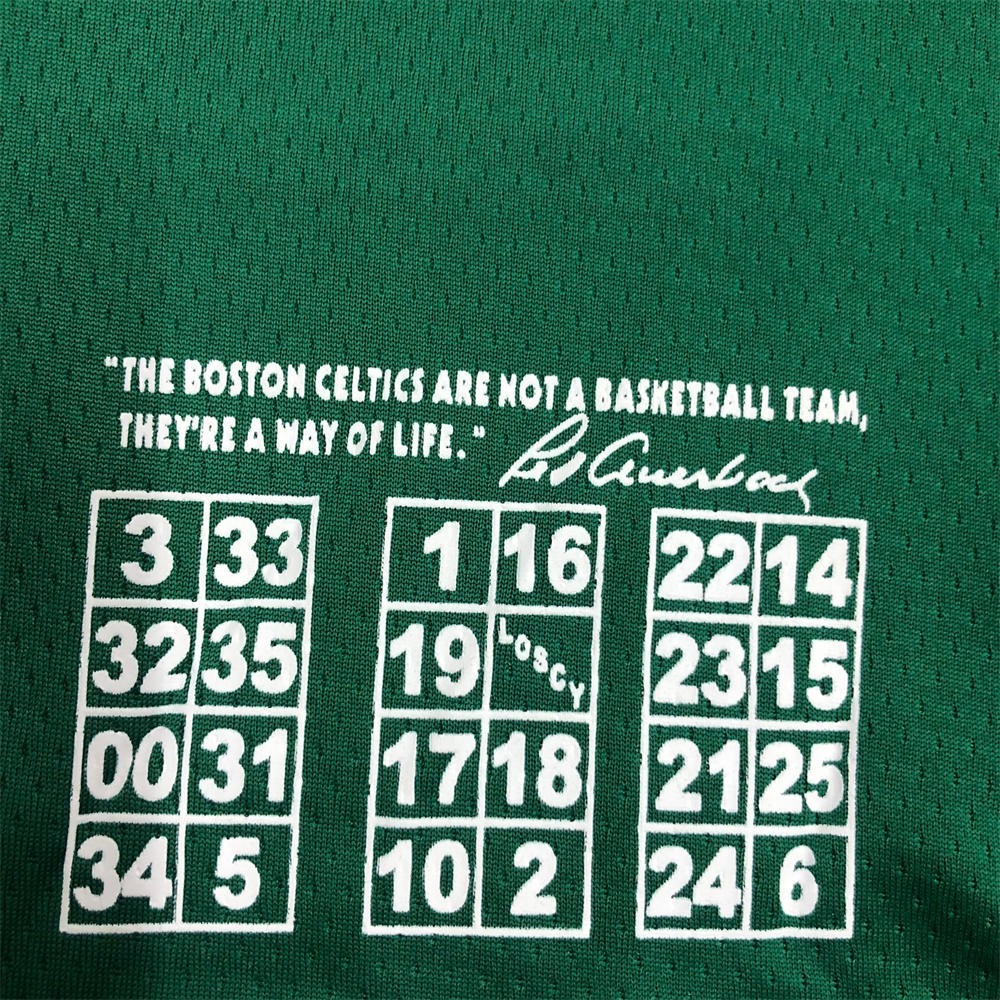 NBA Boston Celtics Round Neck 75th anniversary Green Jersey TATUM#0 S-XXL
