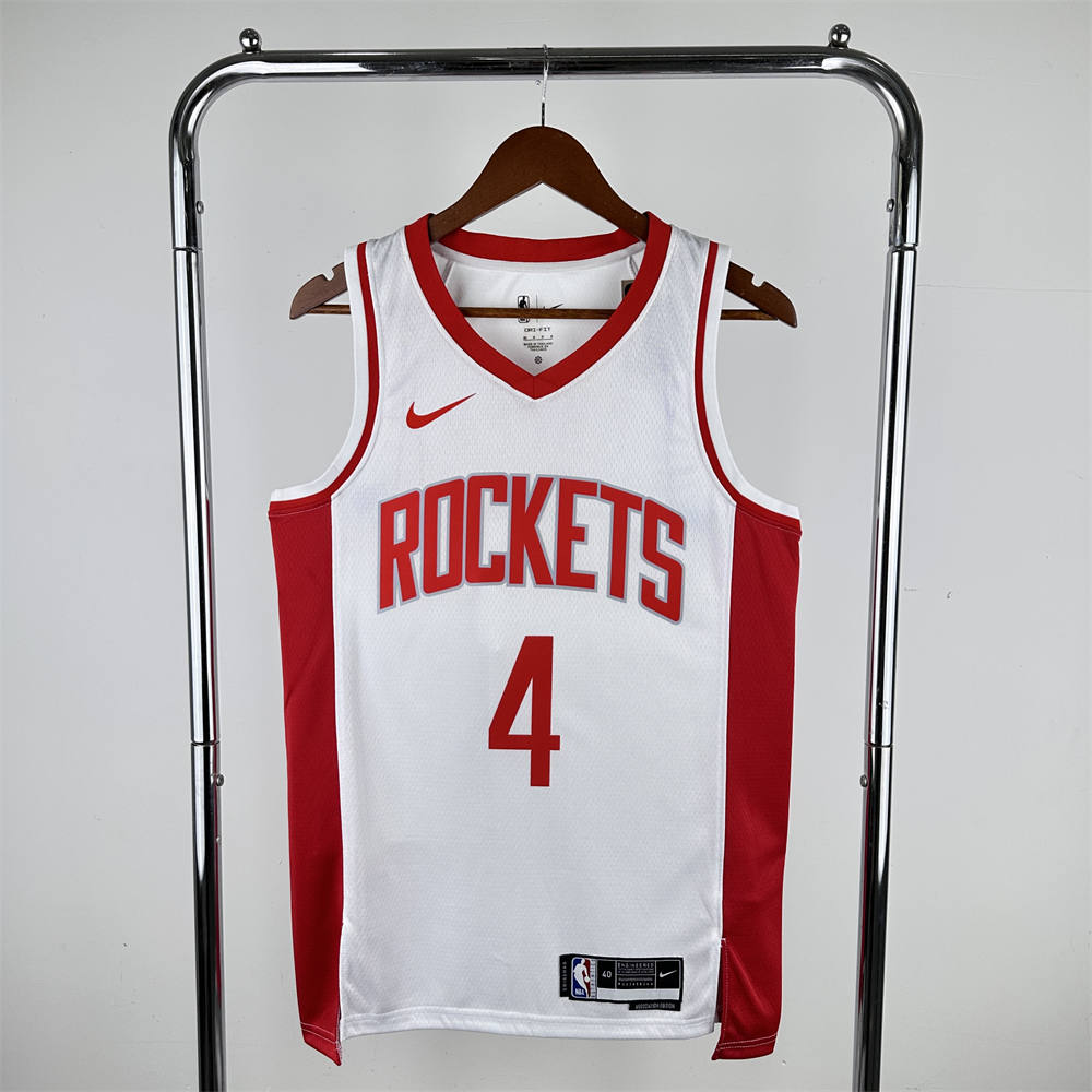 NBA Houston Rockets V-Neck White Jersey GREEN#4 S-XXL