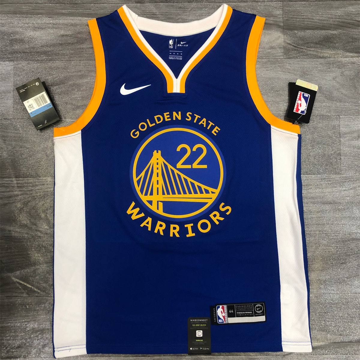 NBA Golden State Warriors V neck Blue Jersey WIGGINS#22 S-XXL
