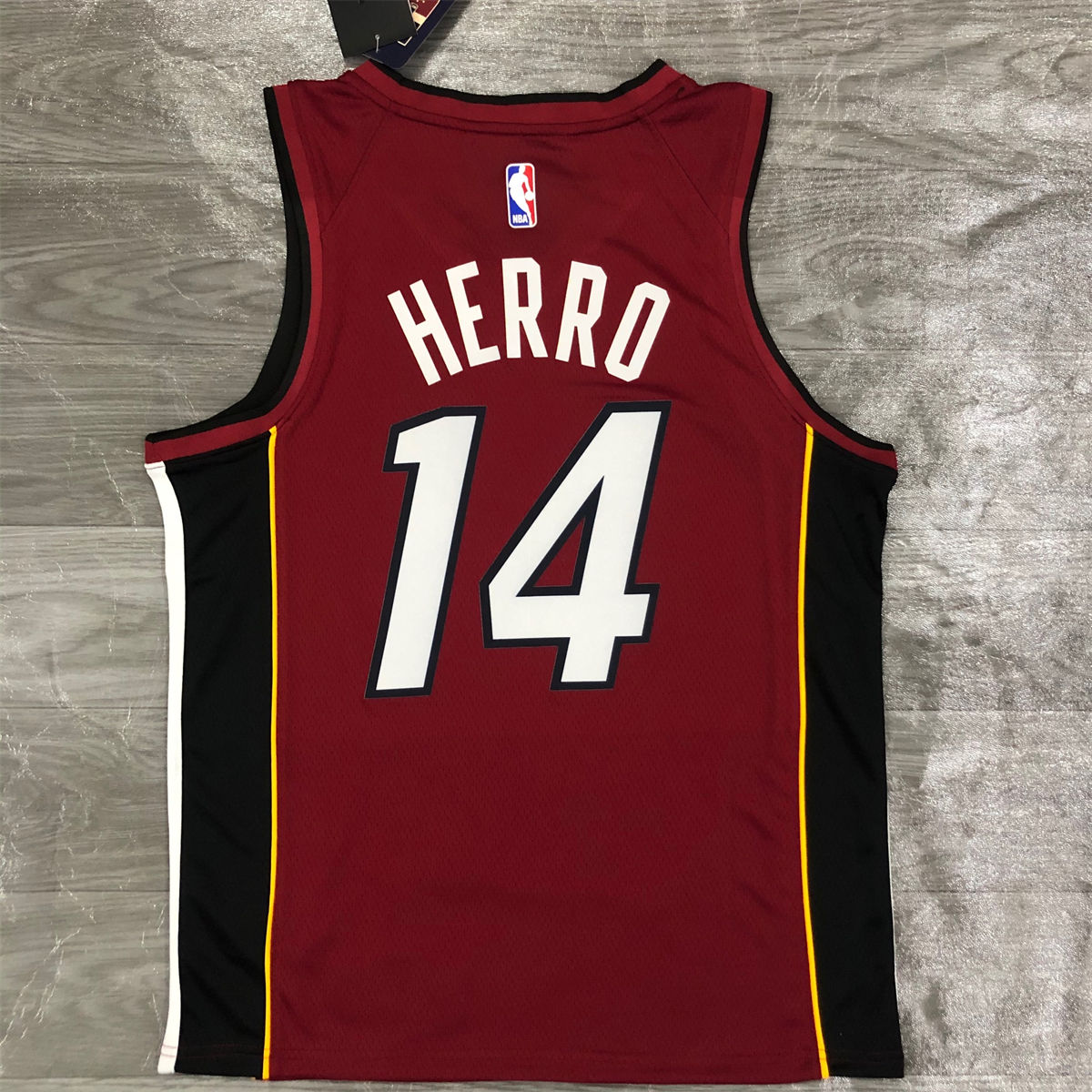 NBA Miami Hearts V-Neck Red Jersey HERRO#14 S-XXL