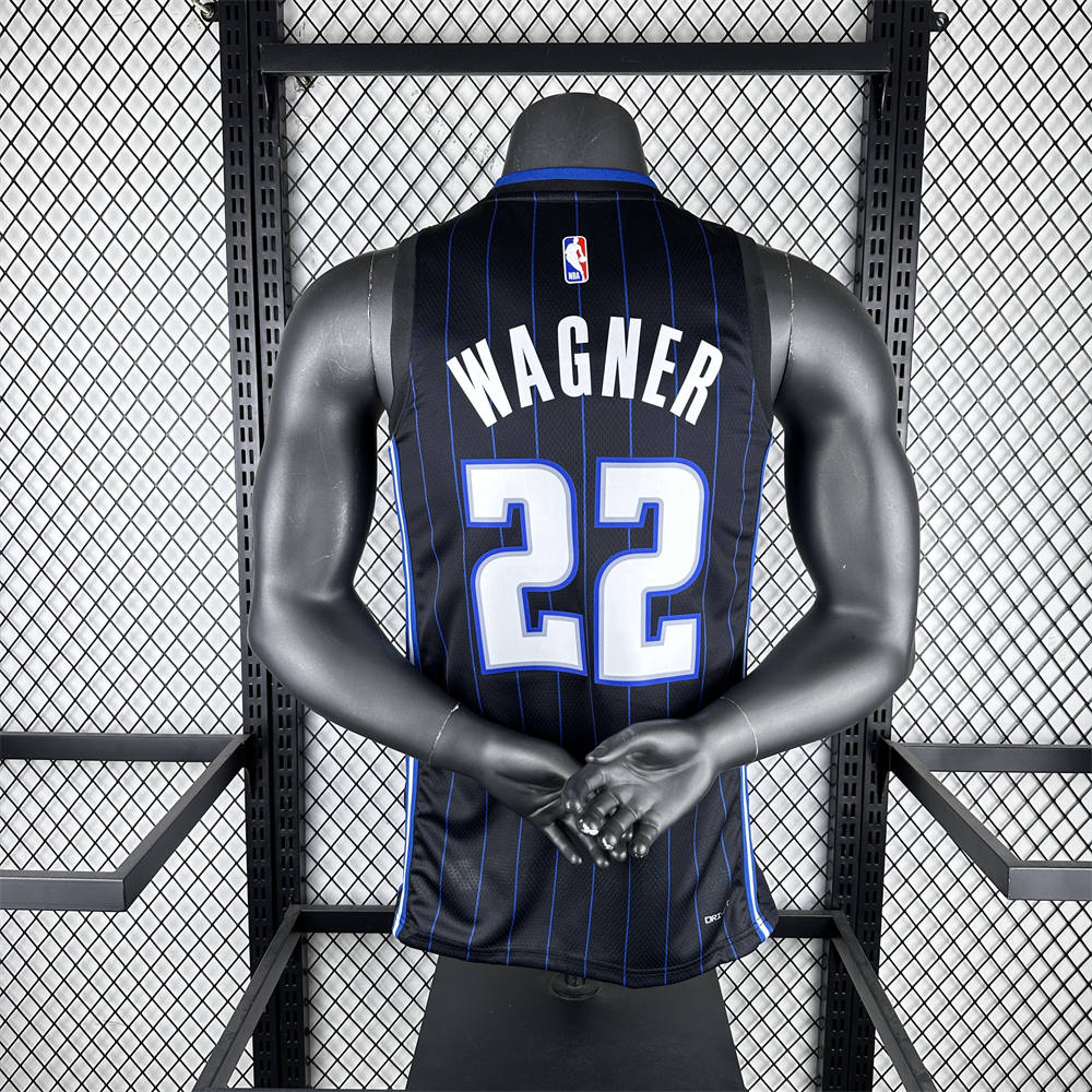 NBA Orlando Magic V-Neck Jersey Dark Blue WAGNER#22 S-XXL