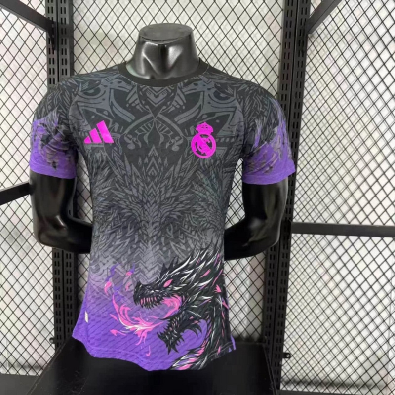 2025/26 Real Madrid Black Dragon Special Edition jersey Player Version