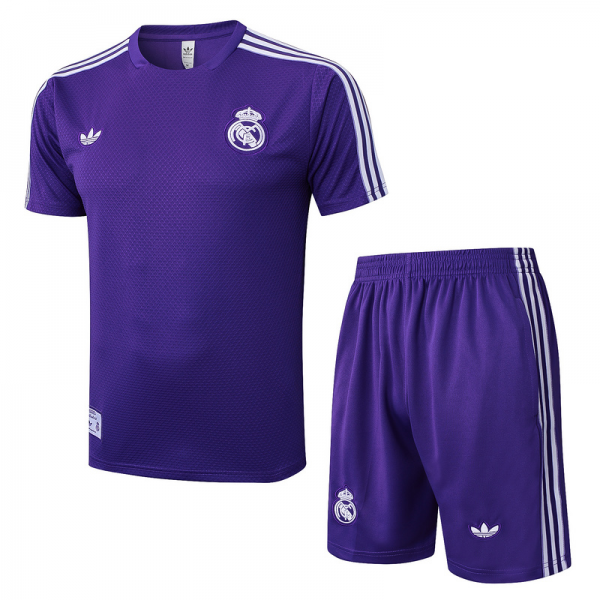 2025/26 Real Madrid Purple Training Set Shirt and Shorts