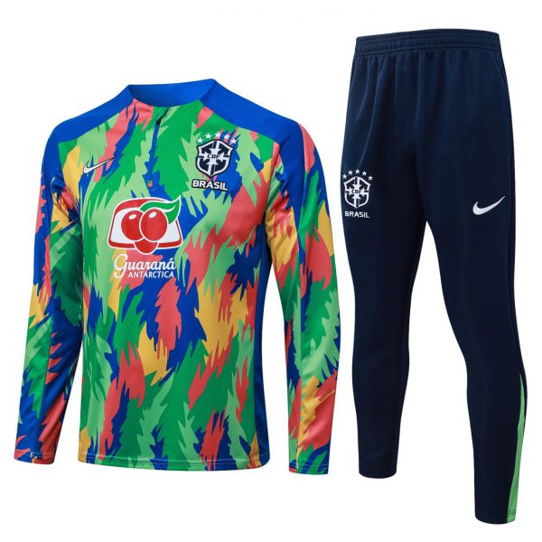 2026 Brazil Camouflage color Long-sleeved half-pull training kit