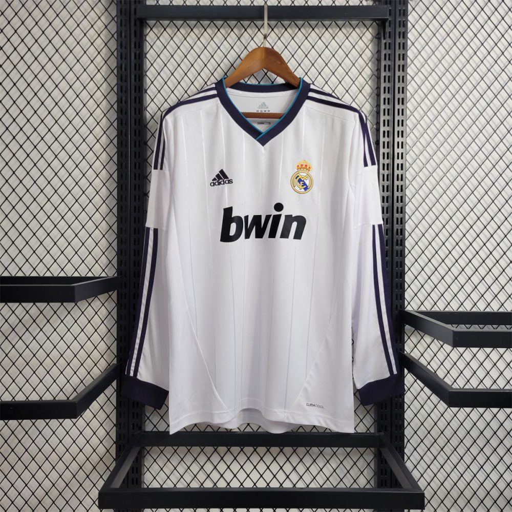 Retro Real Madrid 12/13 Long Sleeve Home jersey Fan Version