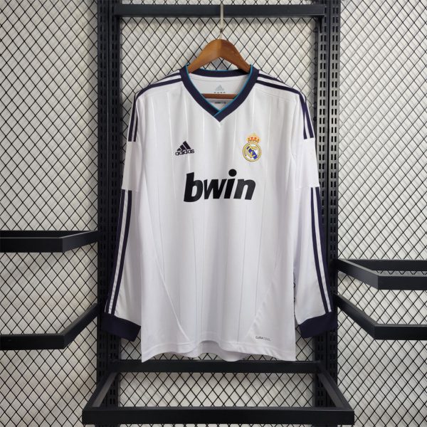 Retro Real Madrid 12/13 Long Sleeve Home jersey Fan Version
