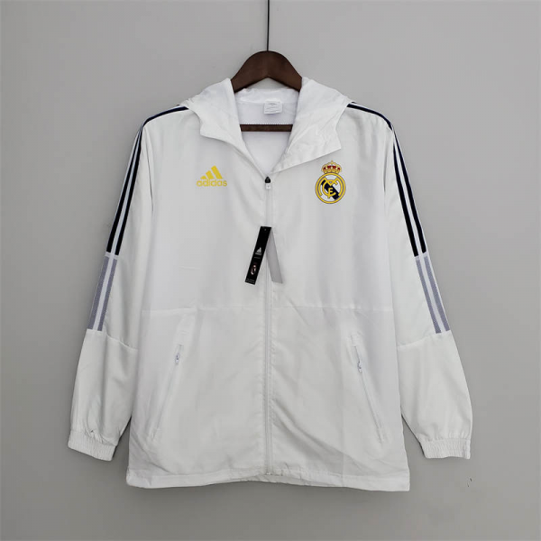 2022 Real Madrid Windbreaker White jersey Sport Unifom jersey Sport Unifom