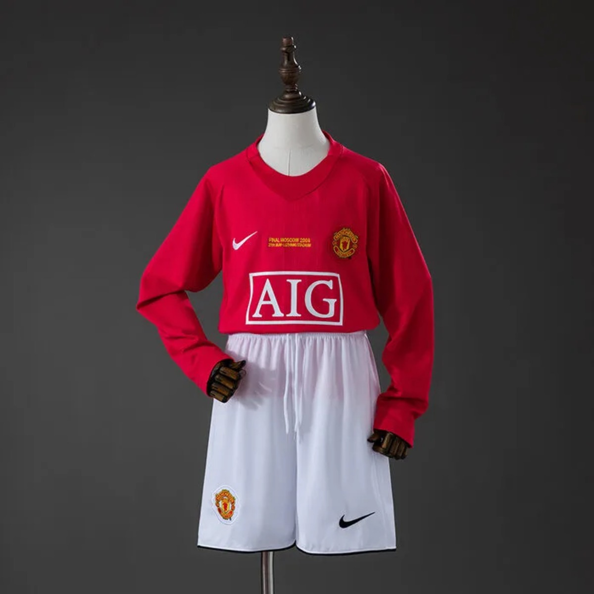 Retro Manchester United 2007/08 Champions League Version Home Kid Kits