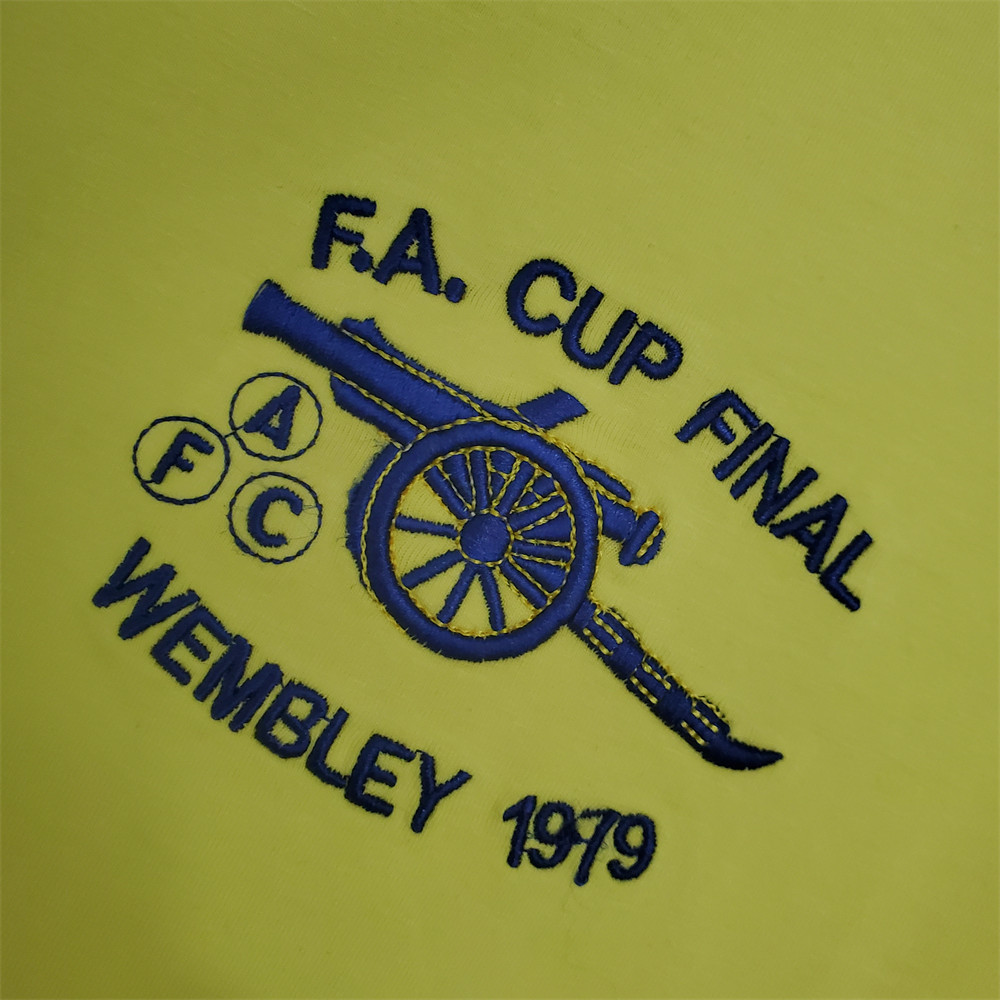 Retro Arsenal 71/79 long sleeve away yellow jersey Fan Version