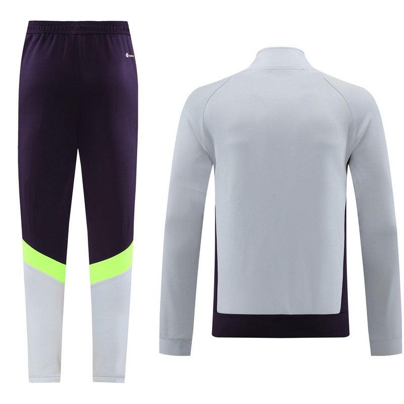 2024 Bayern Munich Grey Purple Jacket Training Suit Set Football Team Shirt Sports Fashion