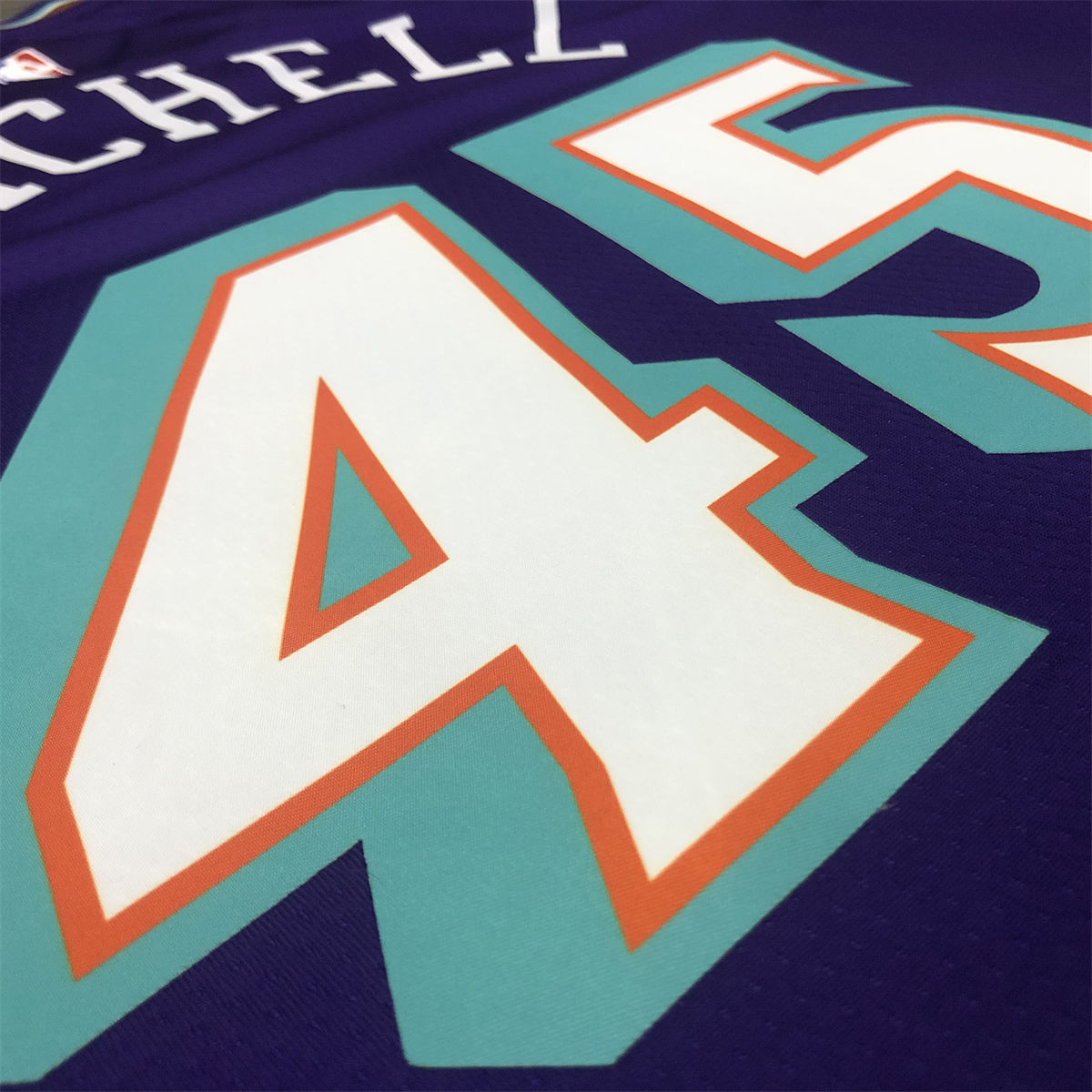 NBA Utah Jazz V-Neck Purple Jersey MITCHELL#45 S-XXL