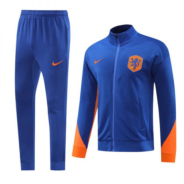 2024 Nehterlands Blue Jacket Training Suit Set Football Team Shirt Sports Fashion