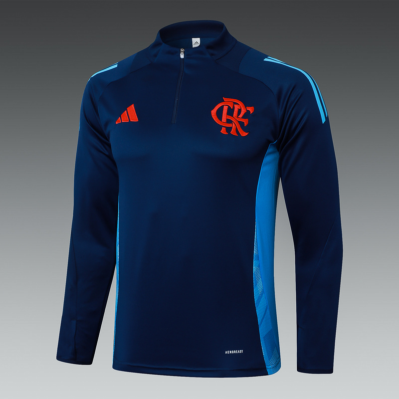 24/25 Flamengo Royal blue Long-sleeved half-pull training kit Football team kit
