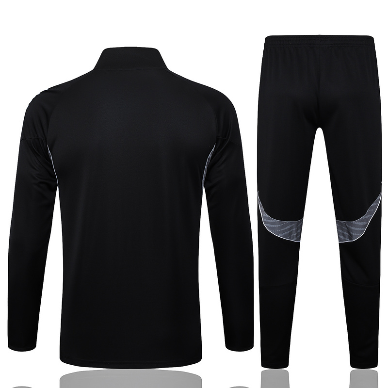 2024/25 Real Madrid Black Jacket Training Suit Set Football Team Shirt Sports Fashion