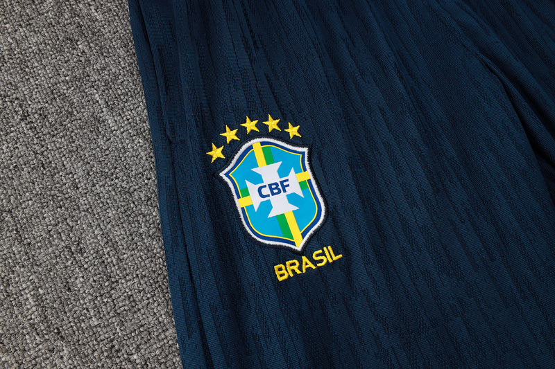 24/25 Brazil Yellow Long-sleeved half-pull training kit Football team kit