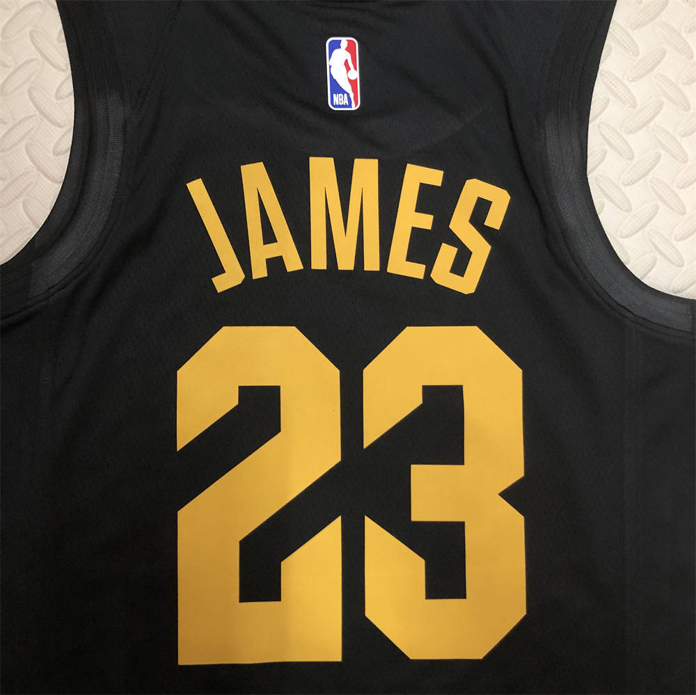 NBA Cleverland Cavaliers Round Neck Black jersey JAMES#23 S-XXL