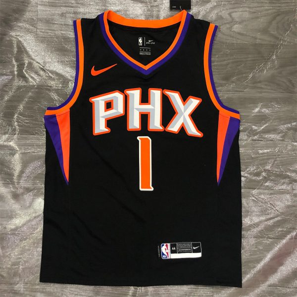 NBA Phoenix Suns V-Neck Black jersey BOOKER#1 S-XXL