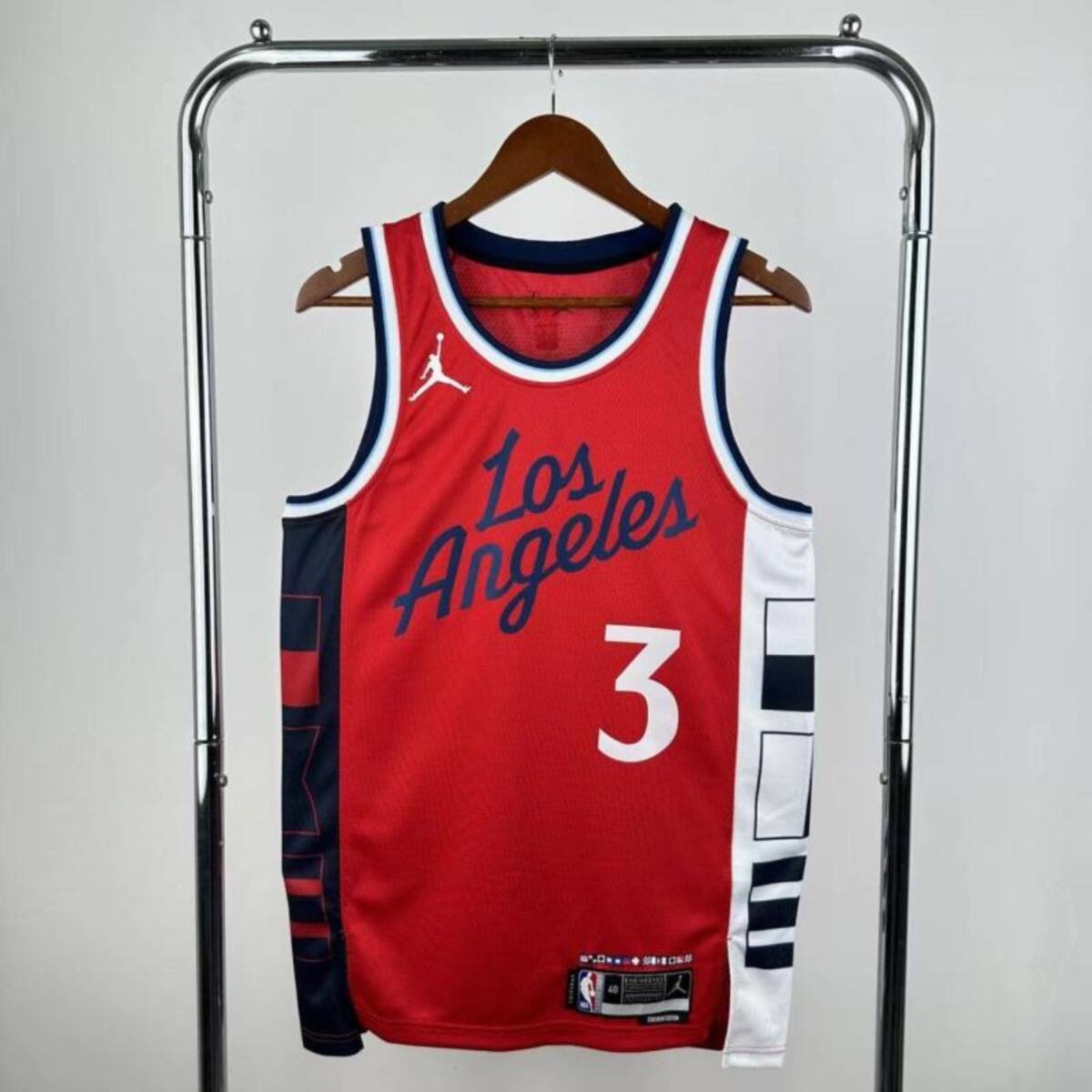 NBA Los Angeles Clippers 24/25 Round Neck JORDAN Edition Red Jersey PAUL#3 S-XXL