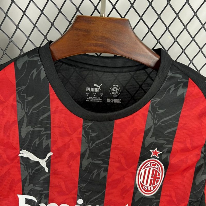 2025/26 AC Milan Home Long Sleeve jersey Fan Version