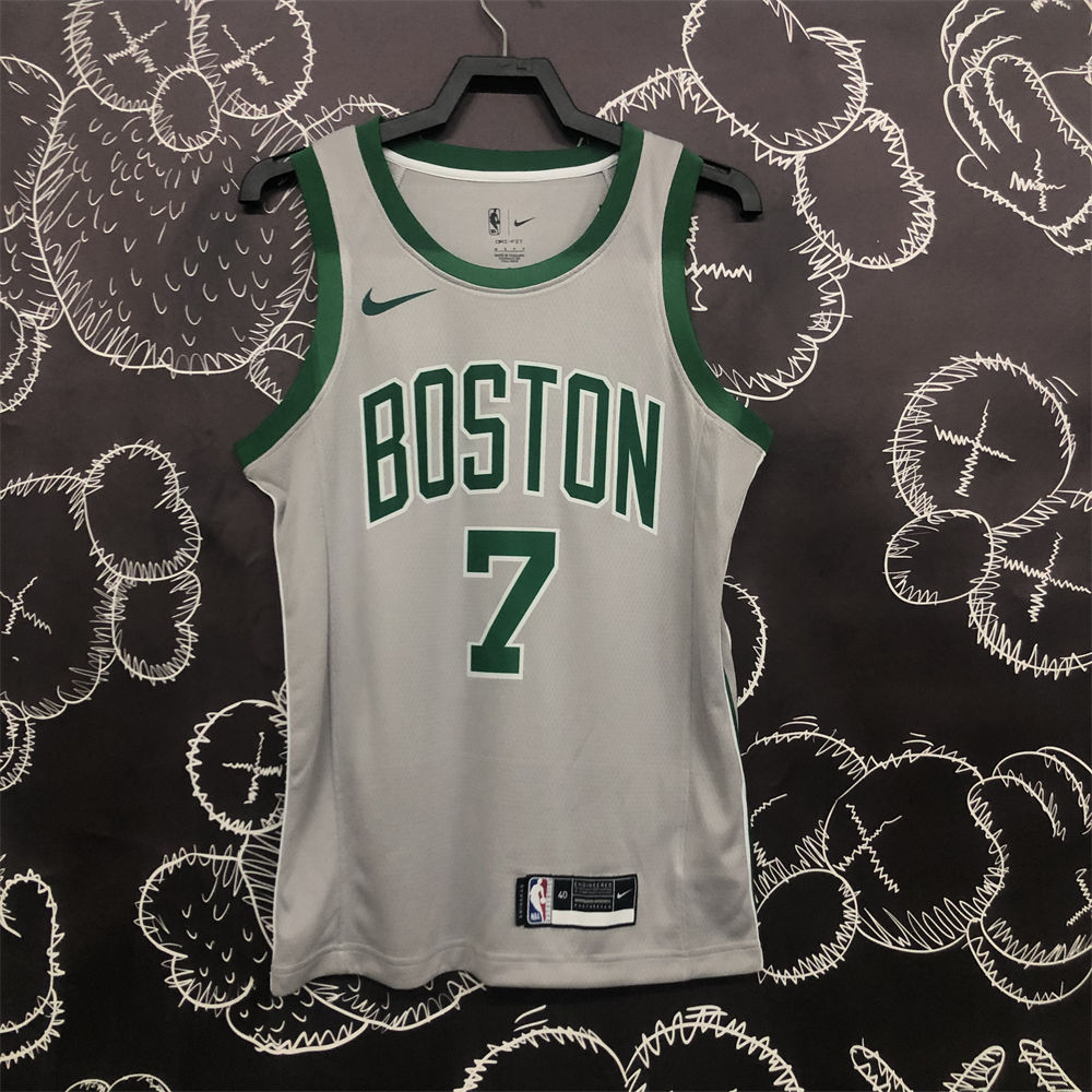 NBA Boston Celtics Round Neck Grey Jersey S-XXL