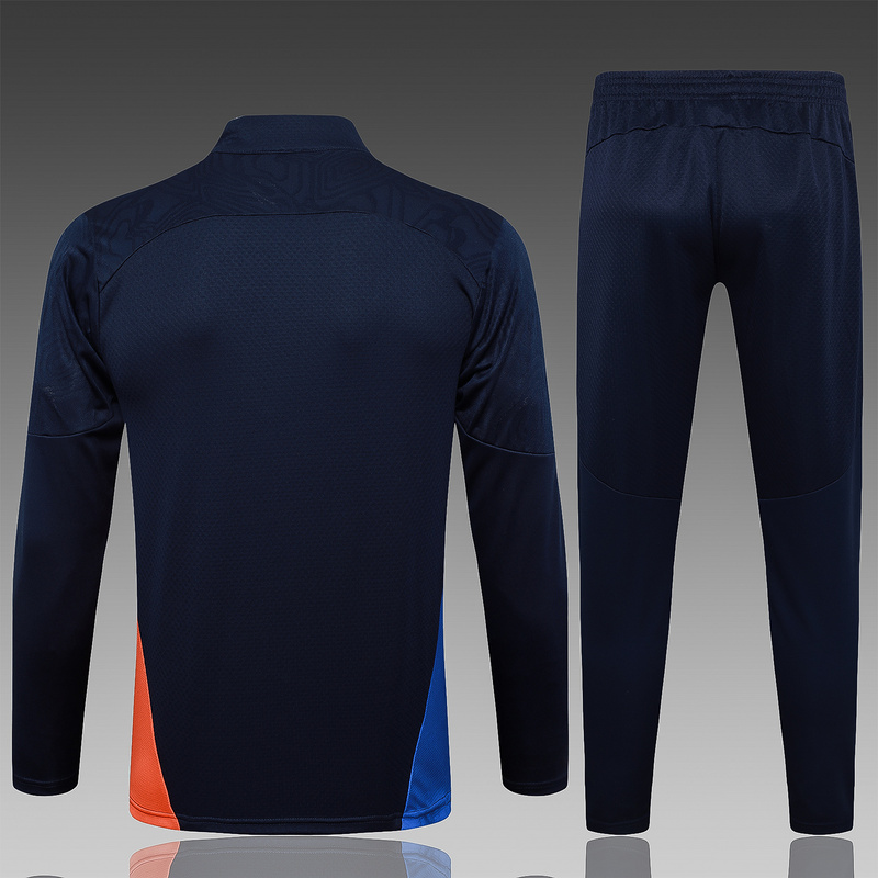 24/25 Marseilles Royal blue Long-sleeved half-pull training kit Football team kit