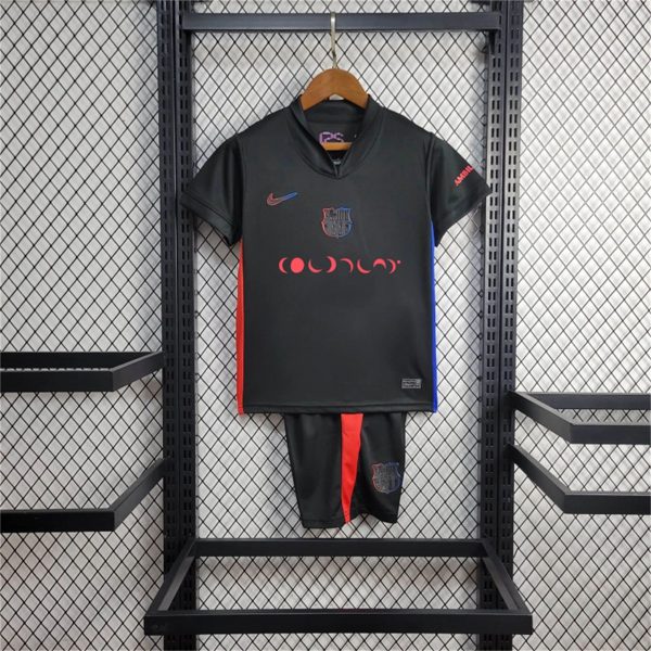 24/25 Kids Barcelona Away jersey Kid Kits Size 16-28