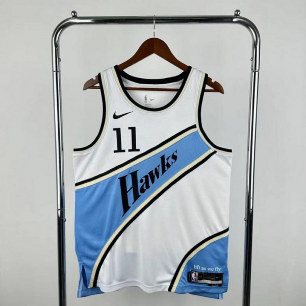 NBA Altanta Hawks 2025 Round Neck City Edition White Jersey YOUNG#11 S-XXL