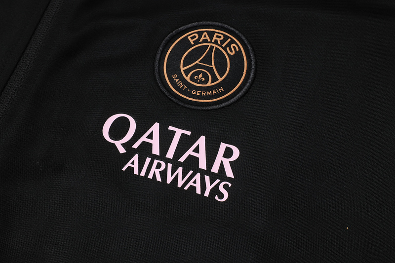 2024/25 Paris Black Jacket Training Suit Set Football Team Shirt Sports Fashion