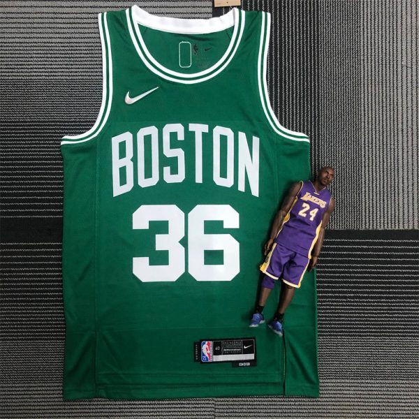 NBA Boston Celtics Round Neck 75th anniversary Green Jersey SMART#36 S-XXL