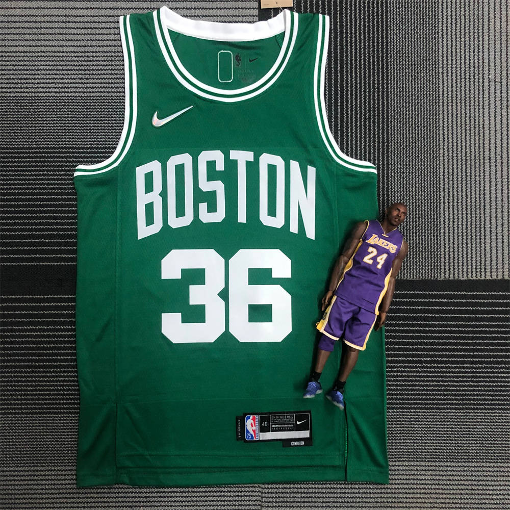 NBA Boston Celtics Round Neck 75th anniversary Green Jersey SMART#36 S-XXL