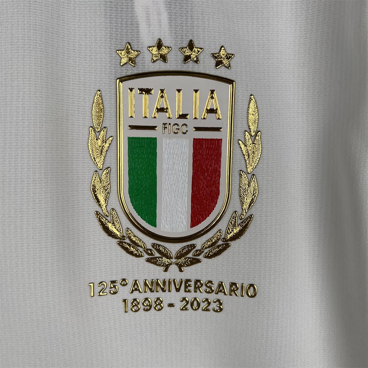 2023 Italy 125th Anniversary White Jersey Fan Version