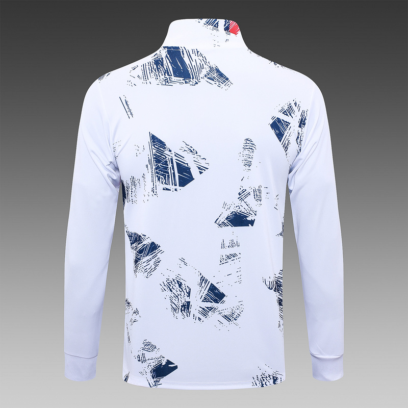 2024/25 Paris White Jacket Training Suit Set Football Team Shirt Sports Fashion