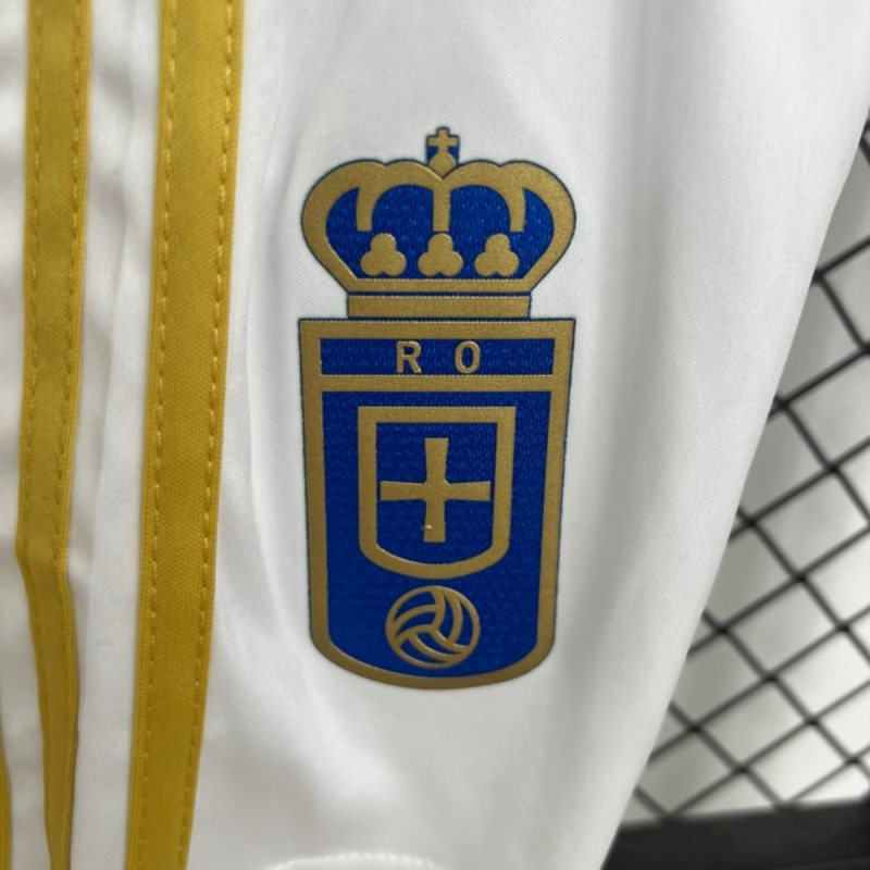 2025/26 Real Oviedo Home jersey kids Kits size: 16-28