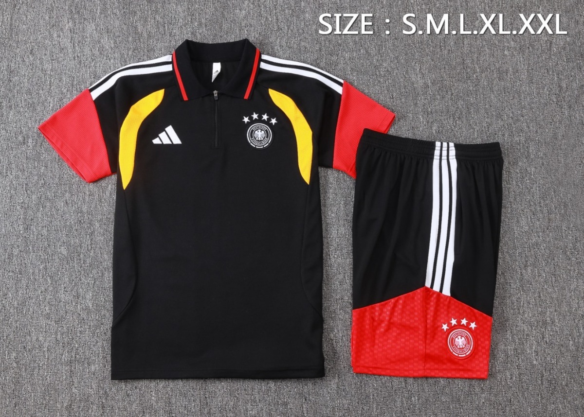 2026 Germany Black Training Set Shirt and Shorts