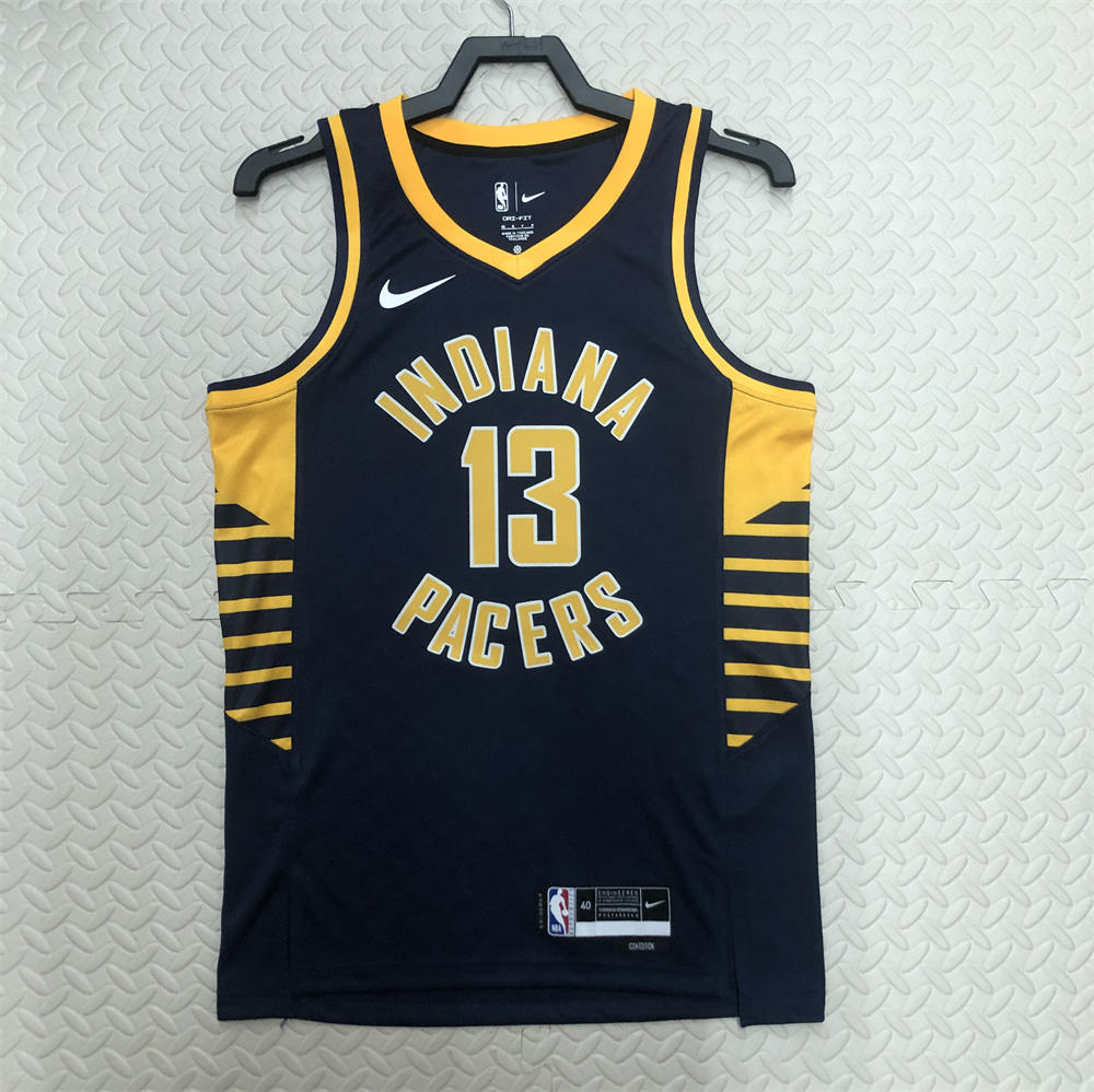 NBA Indiana Pacers V-Neck Black Jersey GEORGE#13 S-XXL