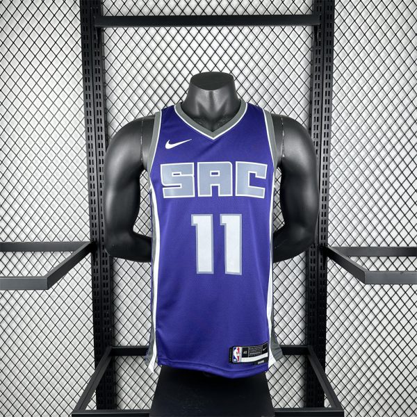 NBA Scaramento Kings 2024 V-Neck Purple jersey SABONIS#11 S-XXL