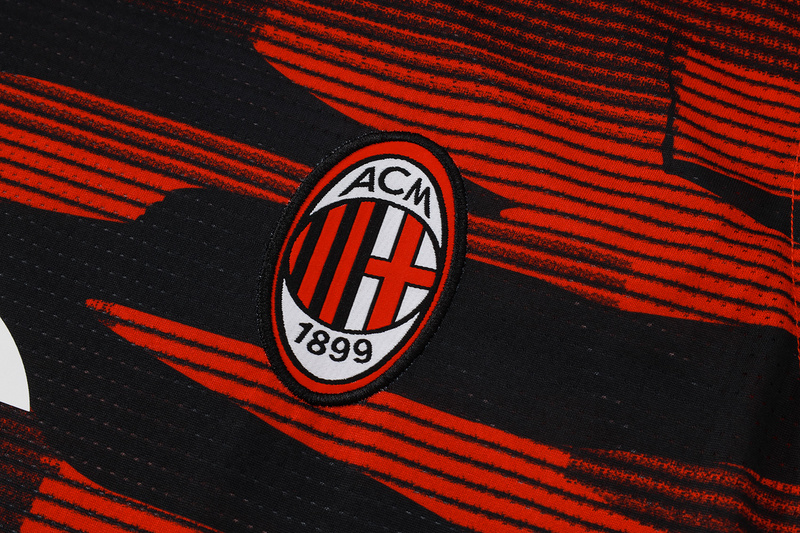 24/25 AC Milan Red Black Training Set Shirt and Shorts