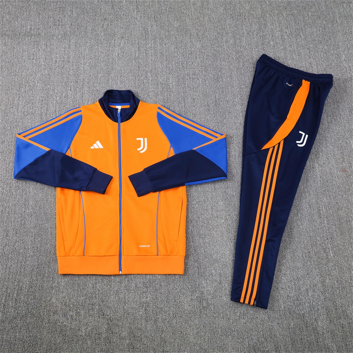 2024 Juventus Orange Jacket Training Suit Set Football Team Shirt Sports Fashion