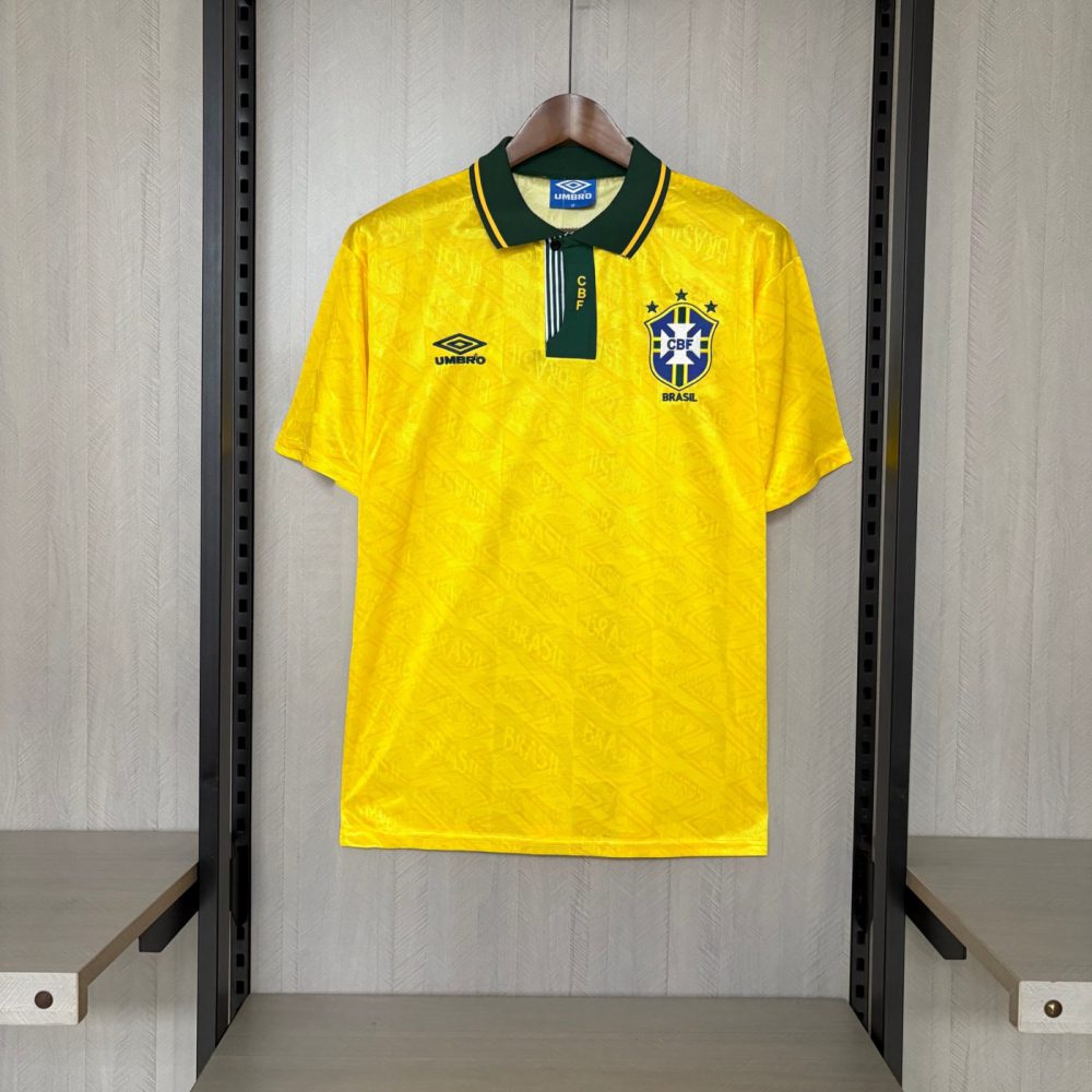 Retro 1991/93 Brazil home jersey Fan Version