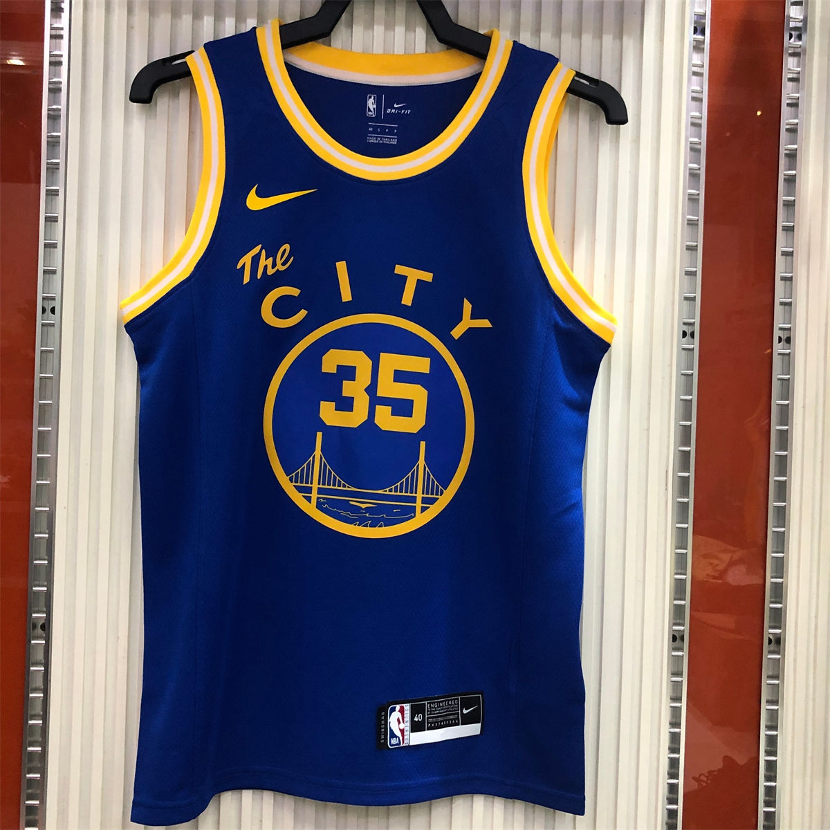 NBA Golden State Warriors Round neck Blue Jersey DURANT#35 S-XXL