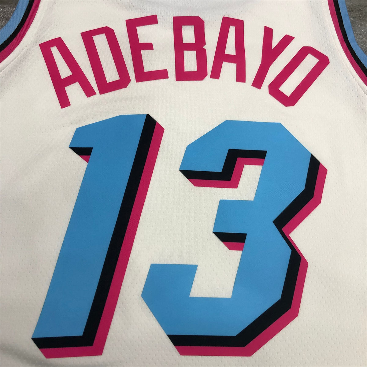 NBA Miami Hearts round neck White Jersey ADEBAYO#13 S-XXL