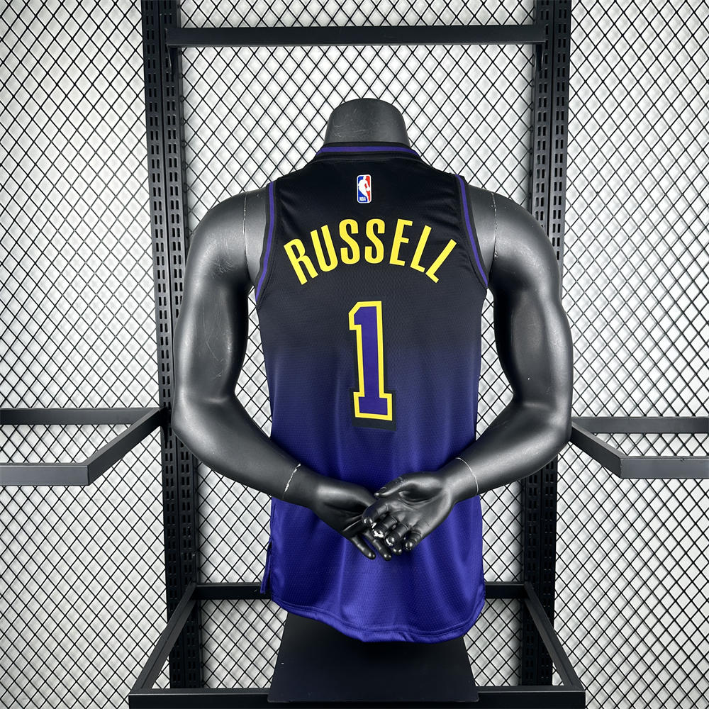 NBA Los Angeles Lakers 24/25 City Edition Purple Jersey RUSSELL#1 S-XXL