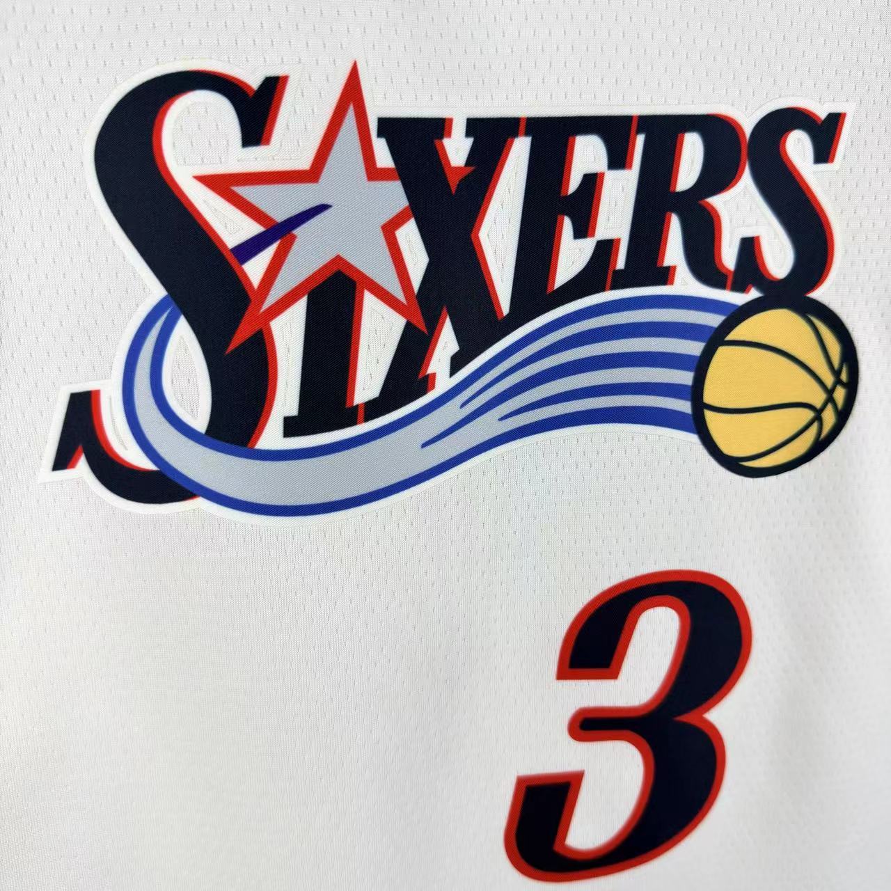 NBA Philadelphia 76ers 2026 Vintage Style White Jersey Iverson#3