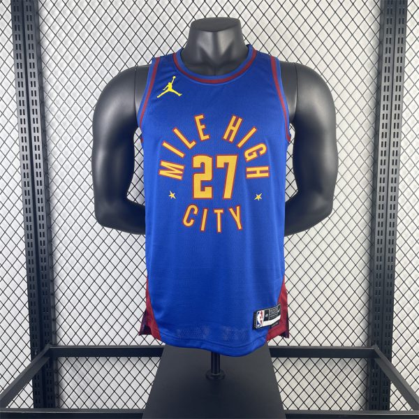 NBA Denver Nuggets 2024 Round Neck Blue jersey MURRAY#27 S-XXL