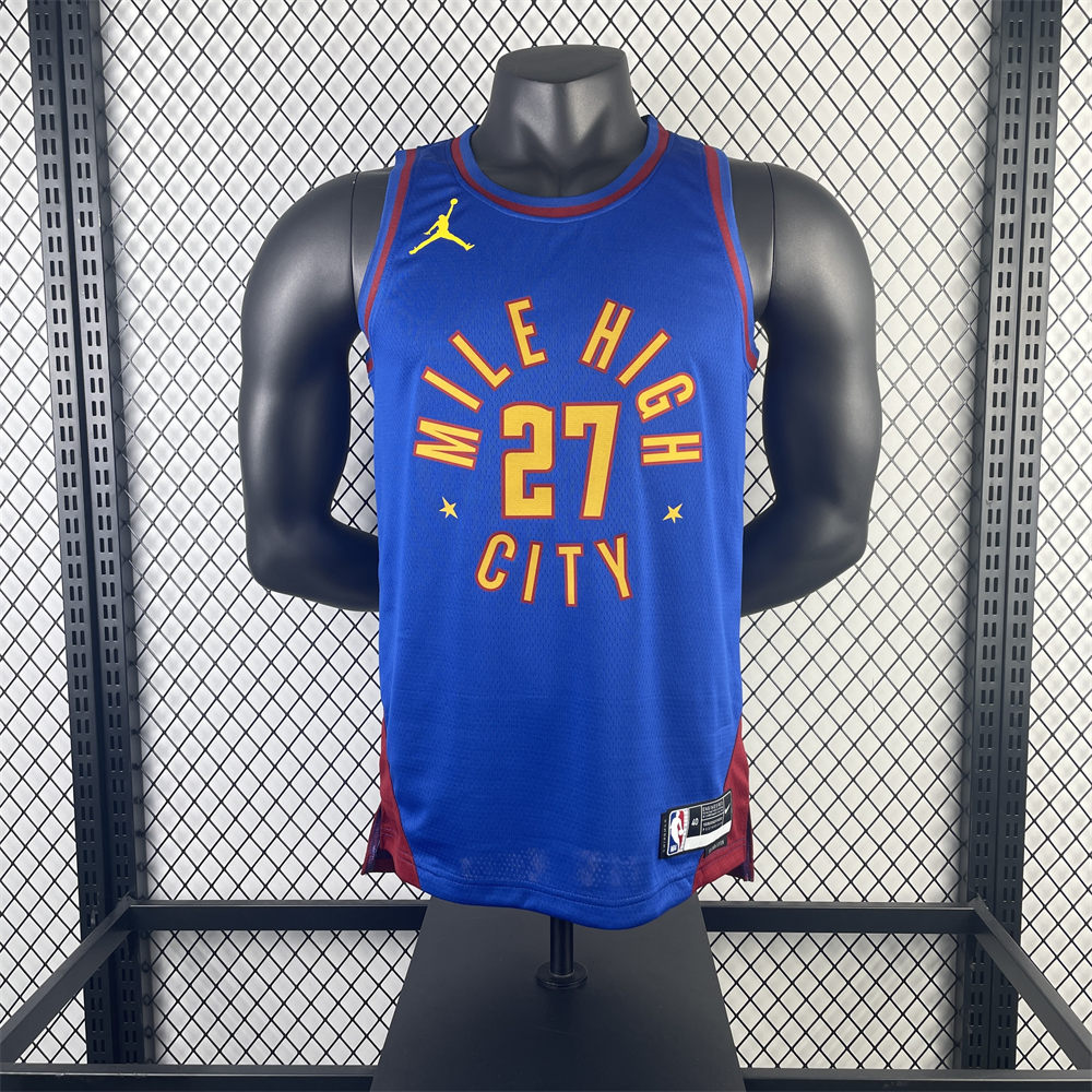 NBA Denver Nuggets 2024 Round Neck Blue jersey MURRAY#27 S-XXL