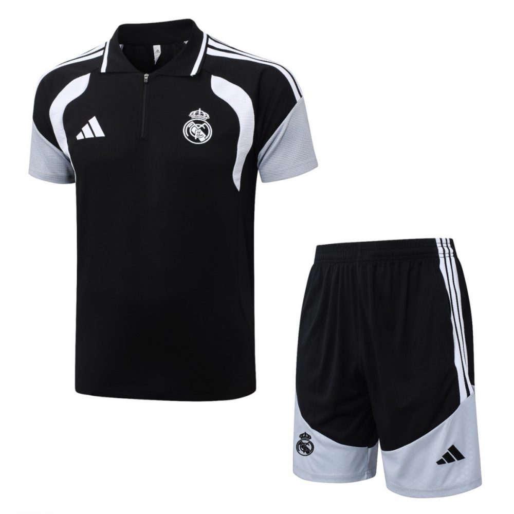 2026 Real Madrid Black Training Set Shirt and Shorts