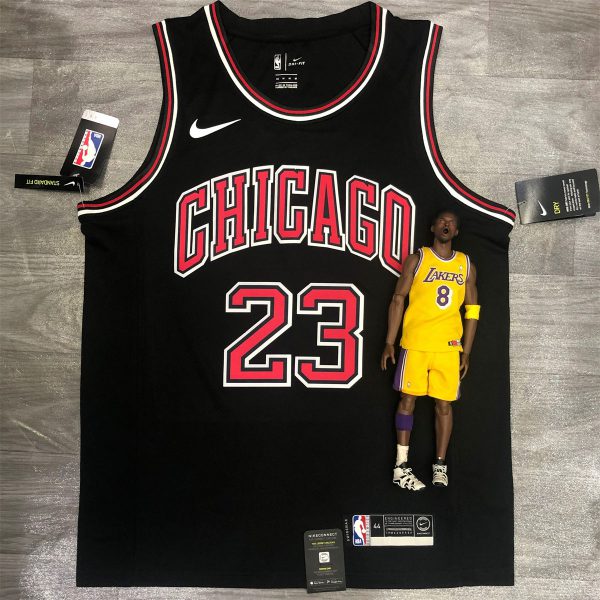 NBA Chicago Bulls Round neck Black Jersey JORDAN#23 S-XXL